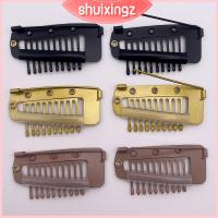 SHUIXINGZ 5PCS เครื่องมือต่อผม คลิปหนีบวิกผม กิ๊บหนีบผม พินความปลอดภัย คลิปต่อผม ทนทานต่อการใช้งาน โลหะสำหรับตกแต่ง คลิปแข็งแรง chunni สำหรับผู้หญิง