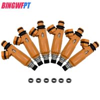 6PCS คุณภาพสูงหัวฉีดหัวฉีด OEM # MD337900 195500-3300 1955003300สำหรับ Mitsubishi- Montero- 3.5L 6G74 1998 - 2004