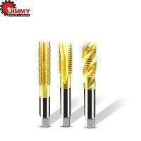 JIMMY HSS Steel CNC Mechanical Tap ไทเทเนียมเคลือบเกลียวเกลียวเกลียว M2-M24 Machine Plug Tap Threading Tool เจาะบิต