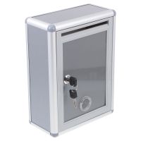 Business Parcel Box Out Door Decor Safe Deposit Box Metal Mailbox Letter Storage Container Lockable Aluminum Alloy Large