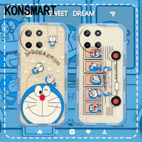 KONSMART Ins เคสโดราเอมอนใส Realme 11 4G 11X 5G RealmeC51 2023ใหม่เคสป้องกันกล้องน่ารักเคสโทรศัพท์เป็นคู่การ์ตูน REALME11ซิลิโคน NFC เคสนิ่มกันกระแทก