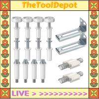 TheToolDepot 16ชิ้นฮาร์ดแวร์ประตูพับสองชั้นฮาร์ดแวร์พับสองตู้เสื้อผ้าชุดเครื่องมือซ่อมแซมฮาร์ดแวร์