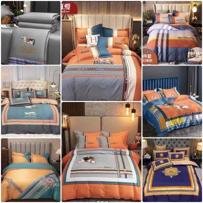 🛌 ชุดเครื่องนอน ชุดผ้าปูที่นอน ผ้าปูที่นอนผ้าซาติน limited edition เกรดพรีเมี่ยม สไตล์ยุโรป พร้อมผ้านวมหนา 6 ฟุต สวยหรูหรา น้ำหนักเบา 🐴⭐