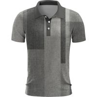 Geometric Mens Polo Shirt 2023 New Business Short Sleeve Tshirt Mesh Breathable Lapel Tops Tees Summer T Shirt For Man Clothing