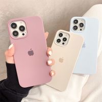 เคสโทรศัพท์สำหรับ iPhone 11 12 Pro Max 13 Pro Max 7 8 Plus X XS XR เคสปลอกกำมะหยี่สีสันสดใสพร้อมโลโก้โทรศัพท์เคสโทรศัพท์แบบซิลิโคนอ่อน