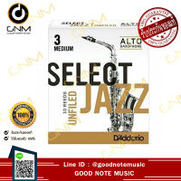 DAddario Rico RRS10ASX3M Select Jazz Alto Sax Reeds, Unfiled, Strength 3 Strength Medium, 10-pack