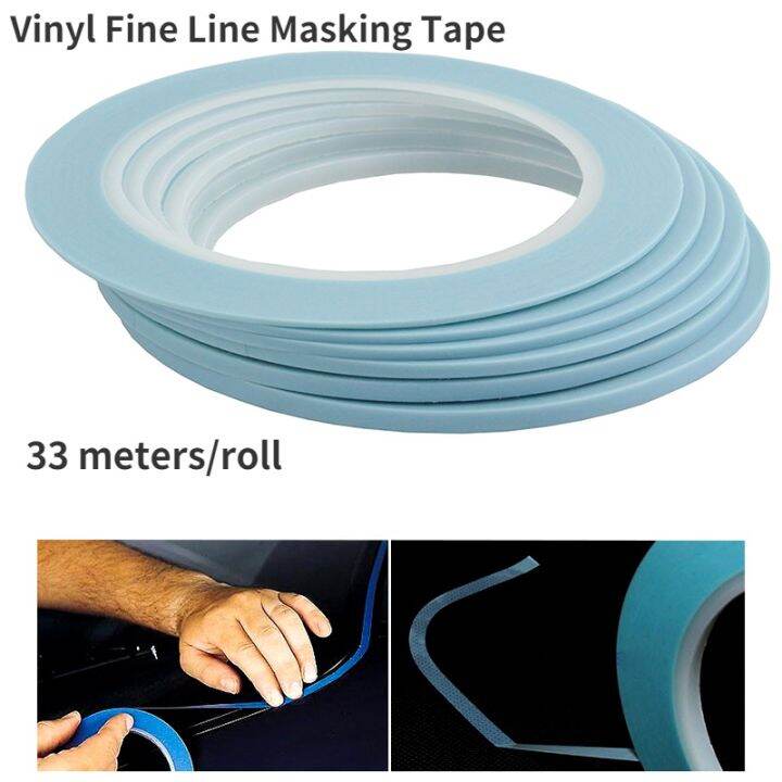 33 Meters/roll Blue HighTemp Vinyl Thin Fine Line Fineline Masking