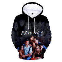 2023 NewFriends 3D พิมพ์ Hoodies ผู้ชาย Hooded ฤดูใบไม้ร่วงและฤดูหนาว Plus ขนาด Series เพื่อนเสื้อกันหนาว5XL