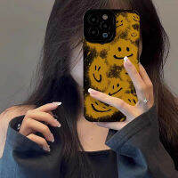 เคสโทรศัพท์หนังลายหน้ายิ้มกราฟฟิตี้,เคสโทรศัพท์สำหรับ iPhone 14/13/12/11 Pro Max 12 13 Mini 6 6S 7 8 Plus X XR XS Max เคสด้านหลังนิ่มกันกระแทกแฟชั่นที่สร้างสรรค์ฝาครอบโทรศัพท์ด้วยฝาครอบป้องกันกล้องเลนส์คลุมทั้งหมด