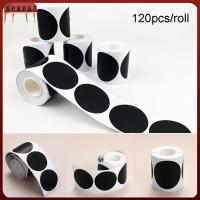 SPRPET 120pcs/roll ครัว ขวดแยม เครื่องเทศ ป้ายกระดานดำ ปากกามาร์กเกอร์ แท็กขวด สติ๊กเกอร์ฉลากกลม