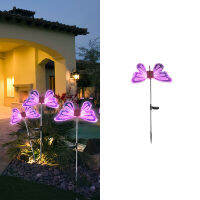 「RS Store」Romantic Animal Lamp Outdoor Garden Festival Arrangement Night Scene Fantastic Lamp Multipli-colors Light-emitting Butterfly Lamp