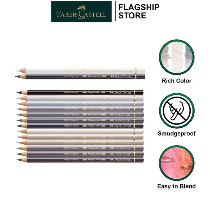 Faber-Castell Polychromos Colored Pencils - Neutrals + Metallics