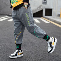 2021EACHIN Boys Pants Boys Fashion Washed Jeans Pants 2-12 Years Old Kids Jeans Baby Boy Jeans Teeange Front Zipper Trousers