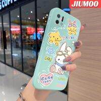 JIUMOO เคส A16E A16K OPPO เคสลายกระต่ายดาวการ์ตูนบางดีไซน์ใหม่นิ่มบางเคสมือถือเคสขอบสี่เหลี่ยมด้านข้างบางลายซิลิโคนเคสป้องกันการกระแทก