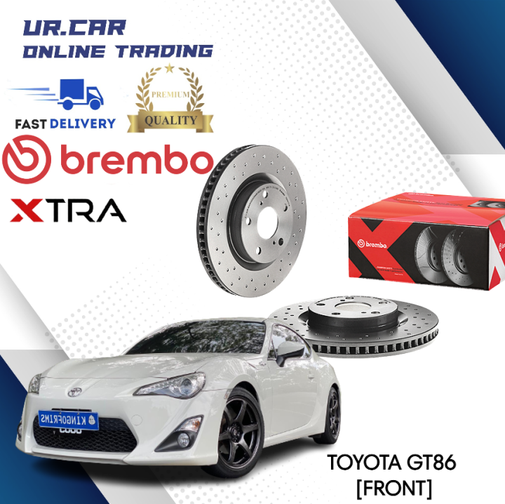 BREMBO XTRA TOYOTA GT86 DISC BRAKE ROTOR FRONT (DEPAN) 100 ORIGINAL