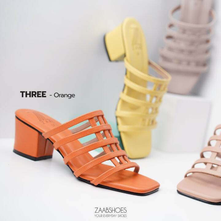 zaabshoes-รุ่นthree-รองเท้าส้นสูง-2-นิ้ว-รองเท้าผู้หญิง-ใส่กระชับ-สวมง่าย-นิ่ม-หน้าเท้ากว้าง-ไม่บีบหน้าเท้า-รองเท้าไซส์ใหญ่-ผลิตในประเทศไทย