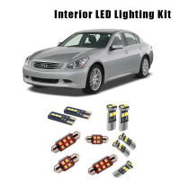 For 2003-2008 Infiniti G35 12pcs White Canbus LED Bulbs Interior Map Dome Reading Light Kit Trunk Door License Plate Lamp