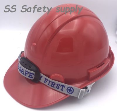 R-ANTINOC หมวกนิรภัย ABS ปรับเลื่อน พร้อมสายรัดคาง+รองคาง มอก.368-2562 สีแดง ( HM-R-A2R )