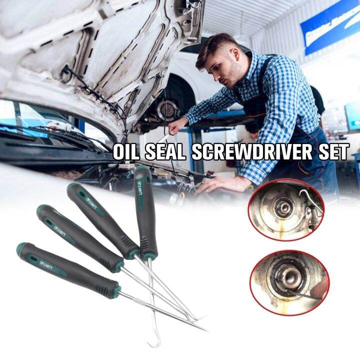 cw-4pcsseal-screwdrivers-set-car-autopick-hooksogaragesplumbers-mechanicscar-tools