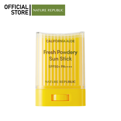 NATURE REPUBLIC CALIFORNIA ALOE FRESH POWDERY SUN STICK SPF50+ PA++++ (24g) กันแดดแบบแท่ง ซันสติ๊ก คุมมัน กันน้ำ กันเหงื่อ