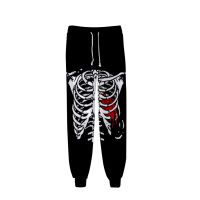 Pantalones de chándal con estampado 3D de calavera y corazón para hombre y mujer, ropa deportiva informal de dibujos animados, pantalones largos para niños y niñas, 2022