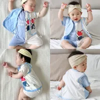 【Ready】? by clot sprg and autumn jumpsuit new male and female baby cute super cute romper go out long-sed warm climbg summer