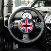 AAMBERMILE 3D พวงมาลัยรถศูนย์สติกเกอร์ตกแต่งรูปลอกสำหรับ Mini Cooper Countryman R55 R56 R57 R58 R61อุปกรณ์เสริม