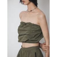 Factory Outlet Gifts [Knowing] 2023 Summer New Product Casual Off -The -Shoulder Package Wrapped Stretch Fold Tube Top