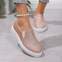 Agafgadf Sapato Feminino Em Couro Vulizado Sapatilhas Casuais Slip-On Confortável Primavera Feminino Nova Moda