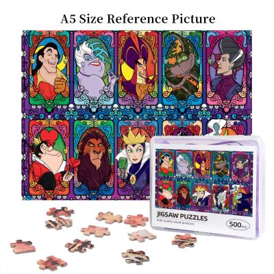 DisneyVillians 2 Wooden Jigsaw Puzzle 500 Pieces Educational Toy Painting Art Decor Decompression toys 500pcs