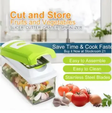 Nicer Dicer Plus Multi-Chopper Set Vegetable-Fruit Cutter/Slicer/Peeler