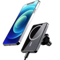 2022 15W Fast Wireless Magnetic Strong Suction Charger Car Holder Air Vent Bracket For IPhone 13 12 Pro With Qi Android Phone Car Chargers