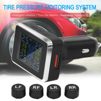 【จัดส่งภายในประเทศ】♬ จอแสดงผล LCD แบบไร้สาย TPMS พร้อมเซ็นเซอร์ภายนอก 4 ตัว