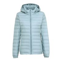 ZZOOI 4XL Autumn Winter Women Hat Detachable Hooded Down Jacket Ultra Light White Duck Down Coat Parka Lady Short Warm Puffer Outwears