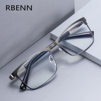 【New】 RBENN ใหม่ Anti Blue Light Blocking แว่นตาอ่านหนังสือผู้ชายกรอบโลหะธุรกิจเครื่องอ่านคอมพิวเตอร์1.00 1.50 2.00 2.50