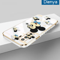 เคส Dienya สำหรับ Huawei Nova 7 SE Nova 7 SE 5G เคสเยาวชนลายการ์ตูนแฮปปี้มิกกี้ใหม่กรอบสี่เหลี่ยมชุบพื้นผิวเคสซิลิกาเจลนิ่มกันกระแทกเคสมือถือฝาครอบป้องกันเลนส์กล้องถ่ายรูปรวมทุกอย่าง