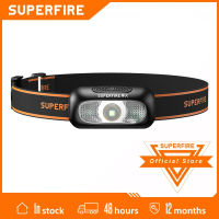 Supfire HL05-D LED ไฟหน้าแสงอัลตร้าแบบพกพาสีแดงสีขาว USB ชาร์จหัวไฟฉายสำหรับตั้งแคมป์ตกปลากันน้ำไฟหน้า