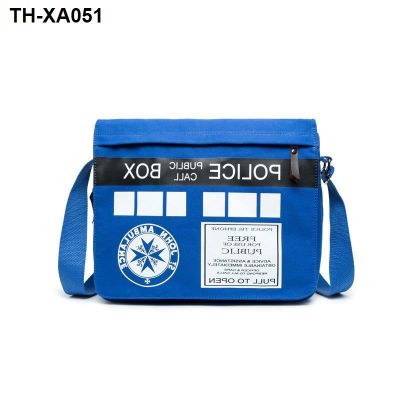 Doctor Who กระเป๋าสะพาย Satchel Doctor ชายและหญิงนักเรียนกระเป๋านักเรียนผ้าใบพิมพ์กระเป๋านักเรียนกระเป๋า Messenger กระเป๋าข้าม