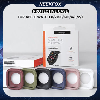 NEEKFOX กันชนนาฬิกาเคสสำหรับ Apple,เคสขนาด8 7 SE 6 5 4 3 2 1ขนาด45มม./44มม. 41มม./40มม. 42มม. 38มม. อุปกรณ์กรอบเคสซิลิโคนป้องกันการตก