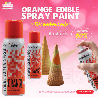 สีสเปรย์สีส้ม / Chefmaster ORANGE Edible Spray Paint 1.5oz (3620)