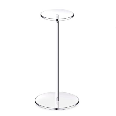 Acrylic Transparent Hat Holder and Wig Holder Rack Decorative Hat Display Stand with Round Base