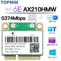 ไวไฟ AX210HMW 6E Mini PCI-E การ์ดเครือข่าย Wifi 5.3บลูทูธสำหรับ AX210การ์ด802.11AX สำหรับแล็ปท็อปเดสก์ท็อปอะแดปเตอร์ Wi-Fi ไร้สาย