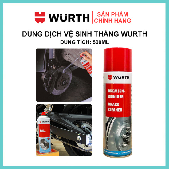 Chính hãng wurth dung dịch vệ sinh thắng wurth - đức - dung tích 500ml - ảnh sản phẩm 1