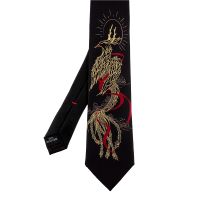 Free Shipping New Male mens Original design female retro personality gift necktie Dragon son mocking style bronzing embroidery