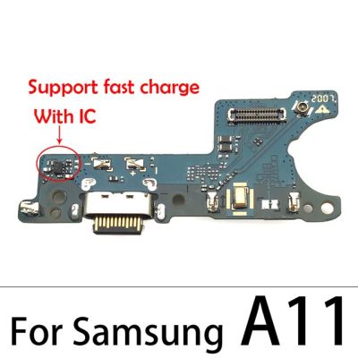 10ชิ้นที่ชาร์จบอร์ด Pcb เฟล็กซ์สำหรับ Samsung Galaxy A01 A11 A21s A31 A41 A71 A51สายแพชาร์จที่แท่นขั้วต่อช่องเสียบ Usb A12