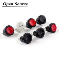 5/10Pcs KCD1 2Pin 3Pin 20mm on-Off on-Off-On SPST Round Rocker Switch 10A/250V Push Button Switch Self-locking/Latching