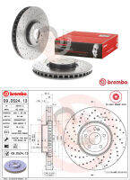 D09 D524 13 จานเบรค ล้อ F (ยี่ห้อ BREMBO) รุ่น HC/PVT Benz C43 W205 W213 X253 C253 C257 ปี2016-2018