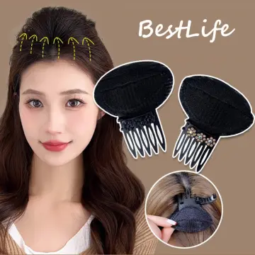 3PCS Hair Bun Invisible False Hair Clip Bump It Up Volume Hair Base Fluffy  Hair Pad Styling Insert Tool Volume Increased Pads Fluffy Princess Styling