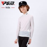 PGM Boys Golf Wear Shirt Children Ultralight Sun-proof Clothing Long Sleeve Base Undershirt Sports Clothes White YF408/YF409