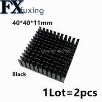 2Pcs Black 40x40x11 mm Radiator Aluminum Heatsink Extruded Profile Heat Dissipation For Electronic Whosale Dropship 40x40x11 mm